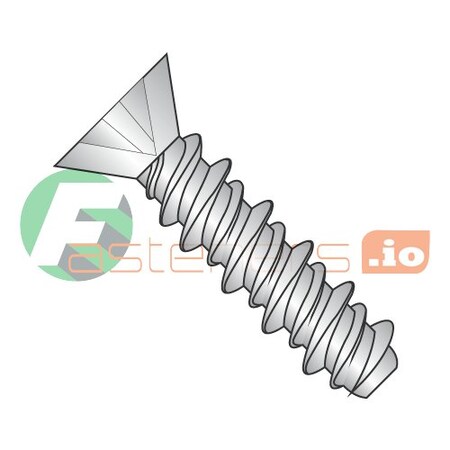 Newport Fasteners Thread Cutting Screw, #8 x 3/8 in, 18-8 Stainless Steel Flat Head Phillips Drive, 5000 PK 978921
